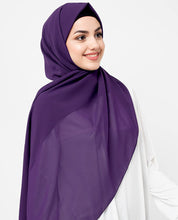 Sparkling Grape Purple Poly Georgette Scarf
