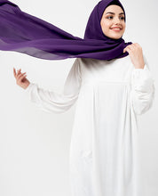 Sparkling Grape Purple Poly Georgette Scarf