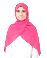 Pink Carnation Poly Georgette Scarf
