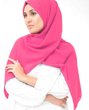 Pink Carnation Poly Georgette Scarf