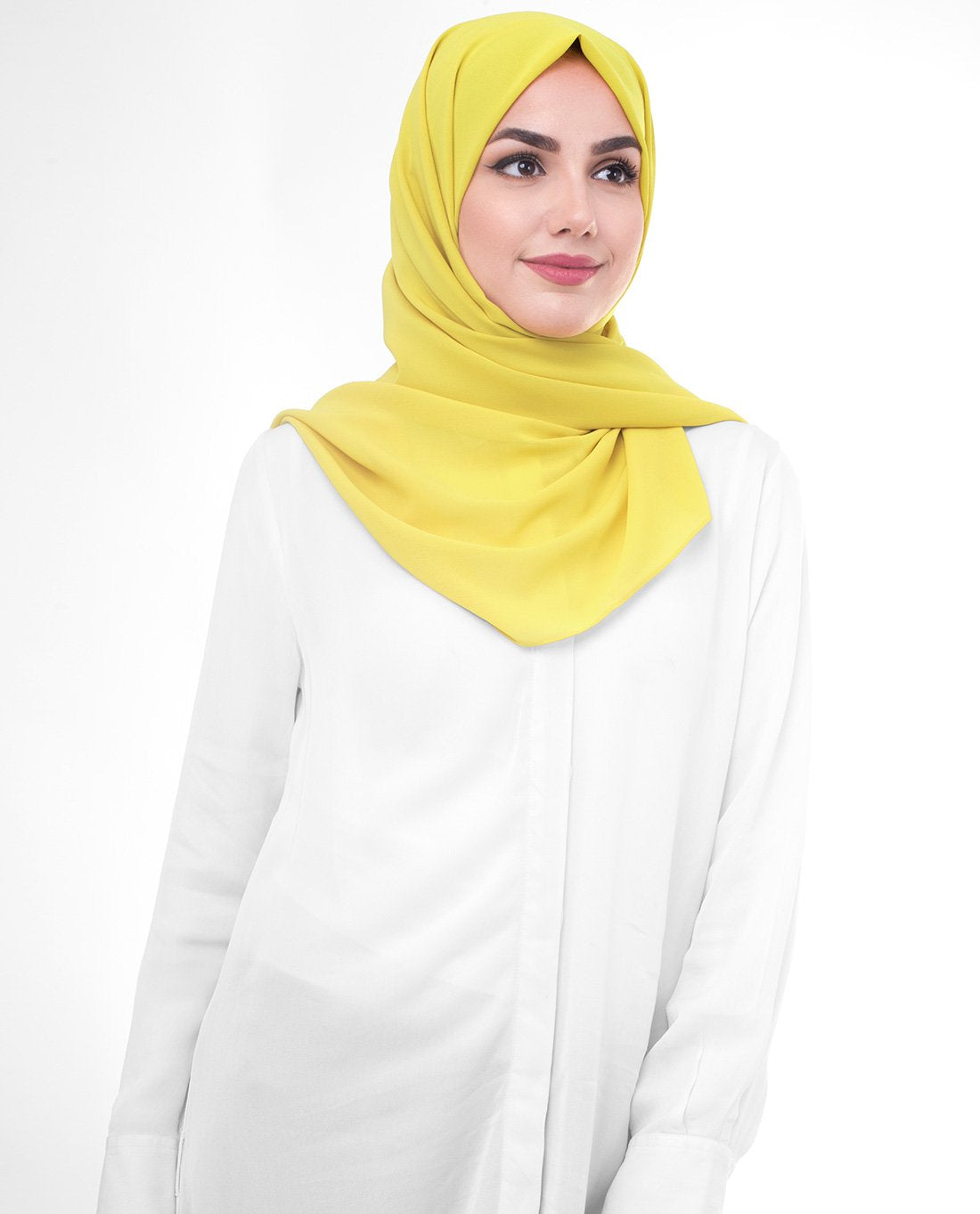 Celery Poly Georgette Scarf